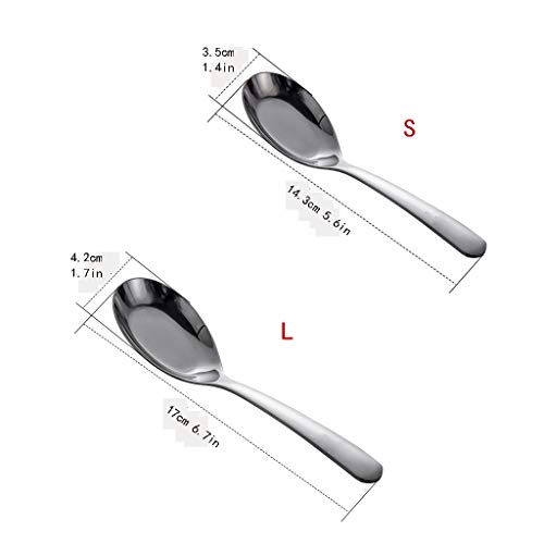 Cucharones para servir De espesor grueso y resistente sopa de cucharas, cucharas de acero inoxidable sopa, cucharas de mesa for el hogar, la cocina o restaurante, juego de 3 Cuchara para Espaguetis