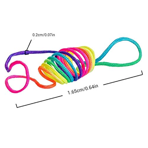 Cuerdas de Dedos Arcoiris, 6 PCS Juguetes de Cuerda Mágica, Juguetes de Cuna de Gatos, Juegos de Dedos Artísticos, Cuerdas, Juegos de Manos, Juguetes para Dedos 165 cm