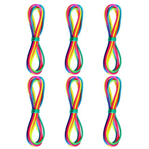 Cuerdas de Dedos Arcoiris, 6 PCS Juguetes de Cuerda Mágica, Juguetes de Cuna de Gatos, Juegos de Dedos Artísticos, Cuerdas, Juegos de Manos, Juguetes para Dedos 165 cm