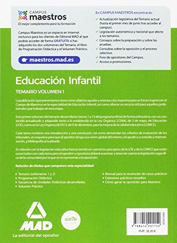 Cuerpo de Maestros Educación Infantil. Temario volumen 1
