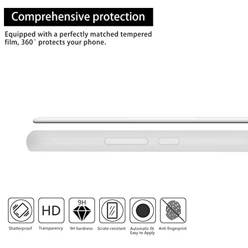 cuzz Funda para Huawei P10 Lite+{Protector de Pantalla de Vidrio Templado} Carcasa Silicona Suave Gel Rasguño y Resistente Teléfono Móvil Cover-Blanco