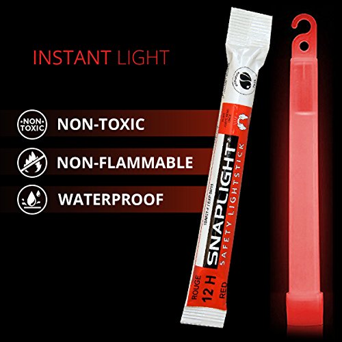 Cyalume 9R-3N8P-F55Q - Barras de luz rojo SnapLight Luces químicas 15 cm, 6 Inch Lightstick super brillante con duración de 12 horas (Caja de 10)
