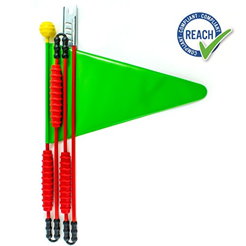 Cycley® | Bicicleta banderín | Seguridad Bandera | bicicleta | variado color | 4 piezas | Longitud 160 cm