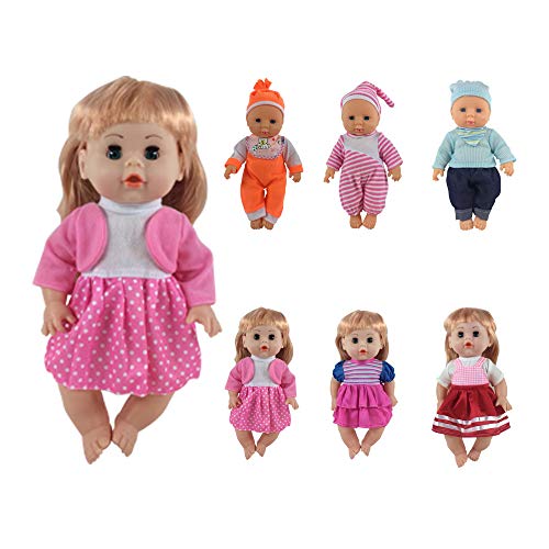 CZC GIFT 6Pcs Ropa para Muñeca Vestido de Muñeca de Costura de 360 Grados para Muñeca Vívida de （30cm-35cm） 12, 13, 14 Pulgadas