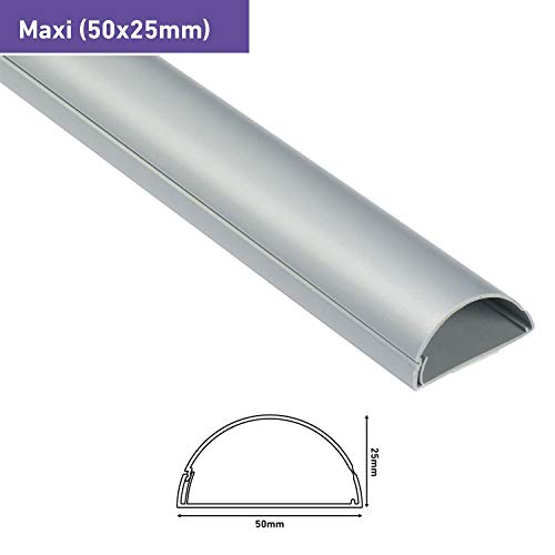 D-Line 1M5025A Canaleta, Efecto Aluminio, 1 Metro