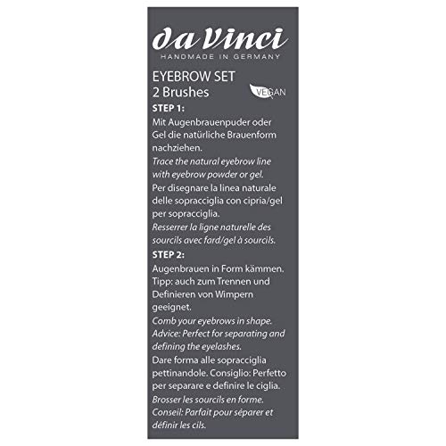 Da Vinci Cejas – Set/con Cejas Pincel & pestañas/Juego para ojos Ángel de Destilación & Cejas Polvos/Brocha set Maquillaje, 1er Pack (1 x 1 pieza)