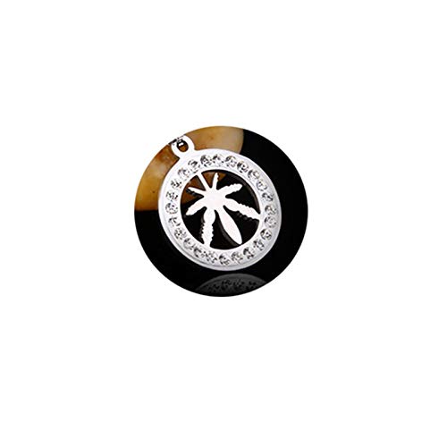 Daesar Colgantes Acero Inoxidable Hombre Estilo 9 Collar para Hombre Collares de Hojas