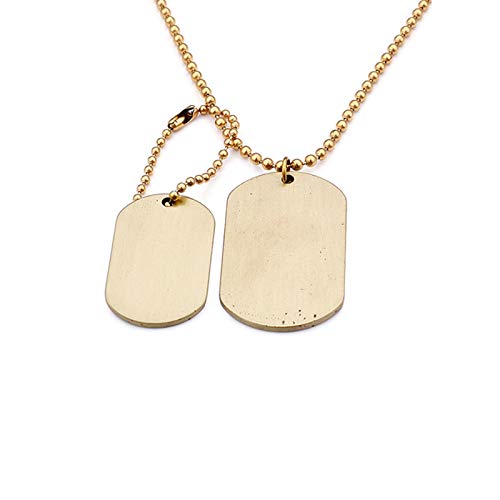 Daesar Collar de Pareja Acero Inoxidable Placa Militar Pulido Grande y Pequeño Collares Pareja Colgantes Goticos