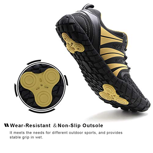 DAJIAHAO Playa De Secado Rápido Swim Barefoot Zapatos, Zapatos Al Aire Libre De Secado Rápido para Hombre Aguas Arriba del Aqua Man River Mar Deslizadores De La Piscina De Buceo Calcetines,Naranja,43