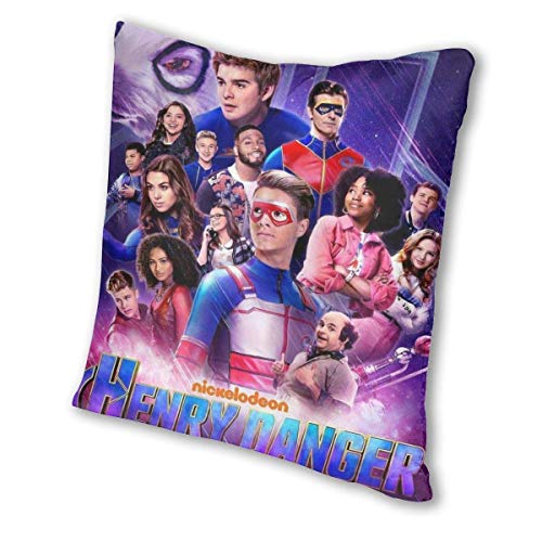 Dan-Ger Hen-ry Poster Velvet Throw Pillow Cover Decor Fashion Pillows Case Square Cojín para Silla Home Bedroom 26 'x26'