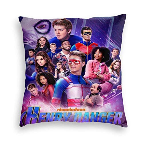 Dan-Ger Hen-ry Poster Velvet Throw Pillow Cover Decor Fashion Pillows Case Square Cojín para Silla Home Bedroom 26 'x26'