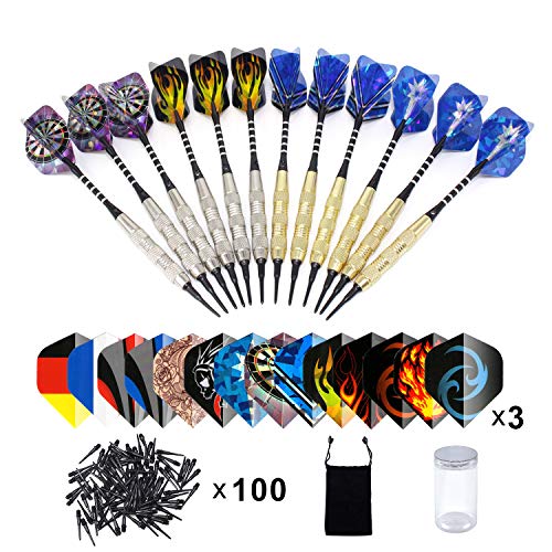 Dardos Diana Electronica(18g), Colourstone Set de 12 Dardos con Punta de plástico para Bar Dianas Electrónicas de Dardos Profesionales