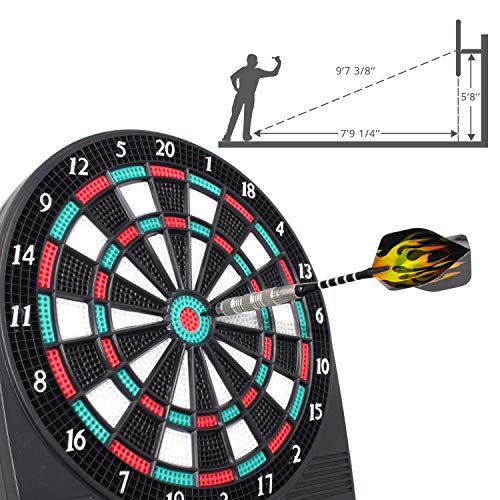 Dardos Diana Electronica(18g), Colourstone Set de 12 Dardos con Punta de plástico para Bar Dianas Electrónicas de Dardos Profesionales