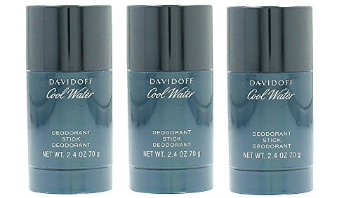 Davidoff Cool Water Deodorant Stick (3 x 75 ml) Pack de 3 unidades para hombre y hombre