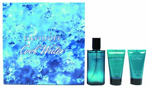 Davidoff Cool Water regalo Set Homme/Men, Eau de Toilette vaporisateur/Spray 75 ml, Gel 50 ml, Aftershave Balm 50 ml, 1er Pack