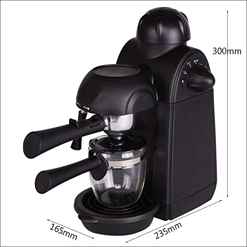 DBSCD Máquina de café Espresso semiautomática clásica, Varita para Espuma de café con Leche y Capuchino, máquina de café Espresso compacta de Vapor y Bomba con medición con Lata de Vidrio,