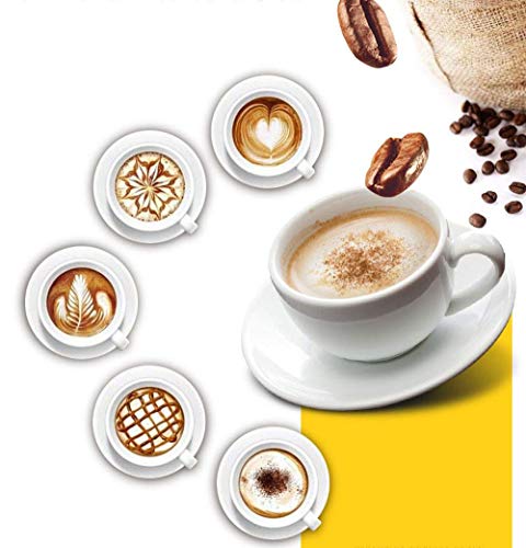 DBSCD Máquina de café Espresso y Taza de café para una Sola Taza, espumador de Leche para Capuchino y café con Leche con vaporizador de Leche, Acero Inoxidable, Bomba de 20 Bares, 850