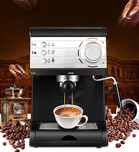 DBSCD Máquina de café Espresso y Taza de café para una Sola Taza, espumador de Leche para Capuchino y café con Leche con vaporizador de Leche, Acero Inoxidable, Bomba de 20 Bares, 850