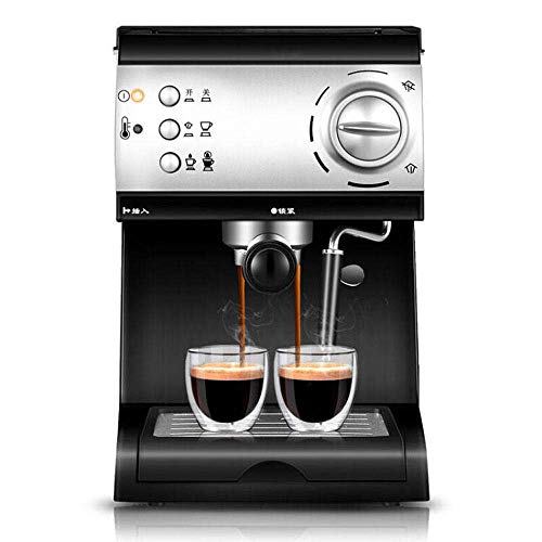 DBSCD Máquina de café Espresso y Taza de café para una Sola Taza, espumador de Leche para Capuchino y café con Leche con vaporizador de Leche, Acero Inoxidable, Bomba de 20 Bares, 850