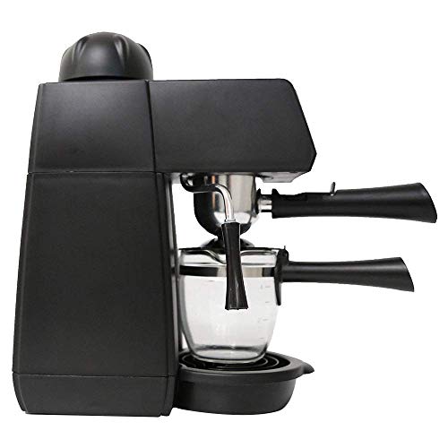 DBSCD Máquina de café exprés y café, semiautomática 2 en 1 combinación de 5 Barras de Capuchino, café con Leche, Taza de Espuma de Leche, Cuchara, Tazas antisabotaje, Incorporado