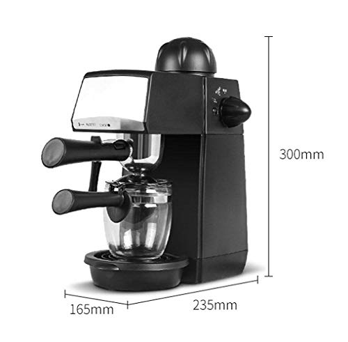 DBSCD Máquina de café exprés y café, semiautomática 2 en 1 combinación de 5 Barras de Capuchino, café con Leche, Taza de Espuma de Leche, Cuchara, Tazas antisabotaje, Incorporado
