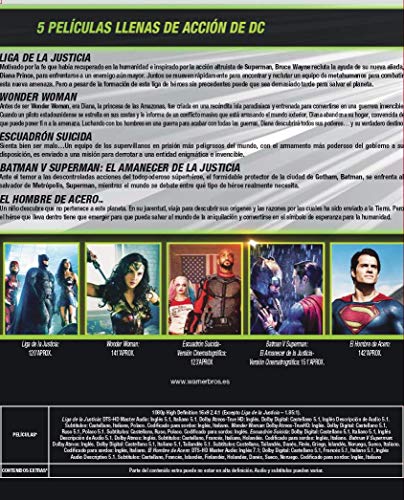 Dc Colección 5 Películas (2013-2017) Blu-Ray [Blu-ray]
