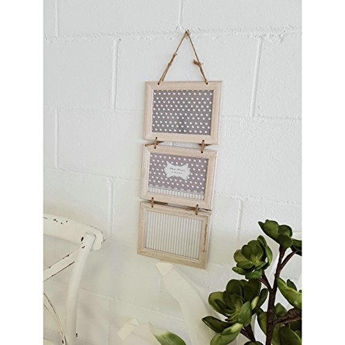 dcasa - Marco de fotos multiple colgante original de madera para 3 fotos 13x18 cm