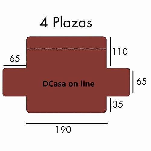 Dcasa On-Line Siena Funda Cubre Sofá, Microfiber, Marino/Azul, 4 plazas