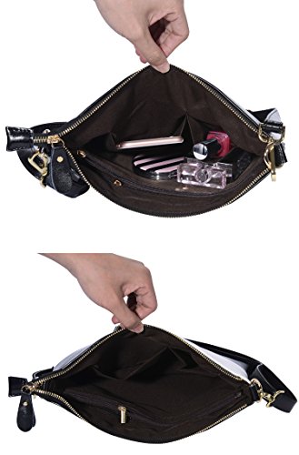 DCCN Bolsos Bandolera Cuero Piel Cartera Bolsa para Mujer