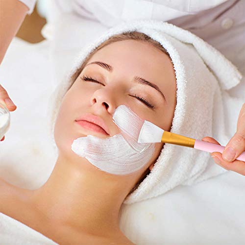 Deciniee 2 Piezas Cepillo para Mascarilla Facial, Cepillo para Mascarilla de Barro Facial de Silicona con Banda para el Cabello, Herramientas Aplicadoras Suaves para Aplicar Barro