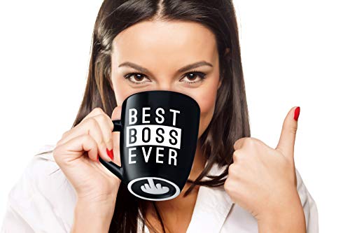 Decodyne Best Boss Ever - Taza de café, diseño divertido