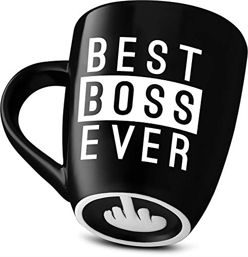 Decodyne Best Boss Ever - Taza de café, diseño divertido