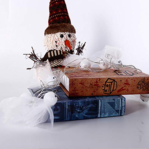 Decoración de luces LED de Halloween atmósfera de terror barra de fiesta fantasma fantasma blanco colgante cadena de luz-blanco