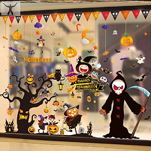 Decoraciones de Halloween murciélago pasta de vidrio decoración del dormitorio fiesta fiesta fiesta decoraciones de noche pegatina ventana de vidrio Carnaval