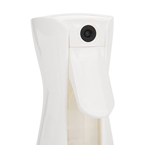 Delaman Botella de Aerosol Rociador de Agua de Peluquería de Plástico Recargable, Botella de Spray de Barbería, Herramienta para el Cabello (Capacidad : 300ml, Color : Blanco)