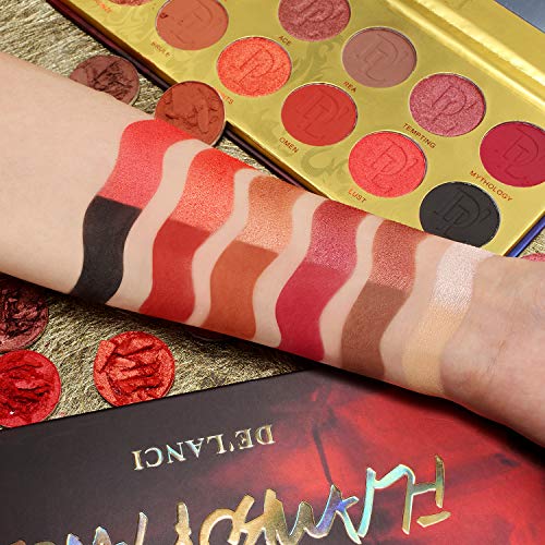 DE'LANCI Paleta de sombras de ojos, 12 colores de maquillaje Brillo mate de alta duración Brillo de larga duración Kit de maquillaje en polvo para las sombras de ojos