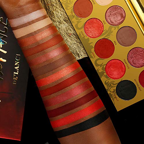 DE'LANCI Paleta de sombras de ojos, 12 colores de maquillaje Brillo mate de alta duración Brillo de larga duración Kit de maquillaje en polvo para las sombras de ojos