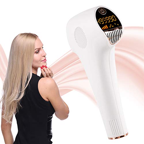 Delanie Depiladora Luz Pulsada Láser Mujer Electrica IPL Permanente e Indolora Profesional para Mujer y Hombre con 2 Modos de 999,999 Flashes y Pantalla LCD para Cuerpo y Cara en Hogar