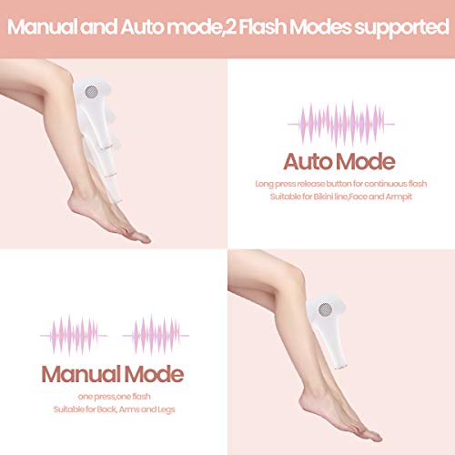 Delanie Depiladora Luz Pulsada Láser Mujer Electrica IPL Permanente e Indolora Profesional para Mujer y Hombre con 2 Modos de 999,999 Flashes y Pantalla LCD para Cuerpo y Cara en Hogar