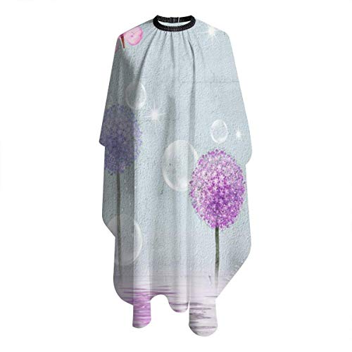 Delantal de peluquería con diseño de diente de león y mariposa, corte de pelo de peluquería, kit de babero para hombres y mujeres