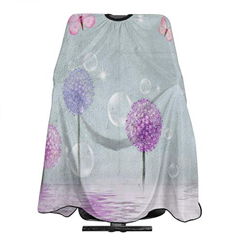 Delantal de peluquería con diseño de diente de león y mariposa, corte de pelo de peluquería, kit de babero para hombres y mujeres