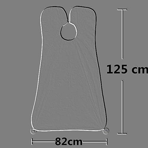 Delantal o babero para barba Delantal con ventosas para espejo. Capa para recoger los recortes de pelo o de barba. No te preocupes en limpiar los recortes de la barba, del pelo o del bigote.Blanco