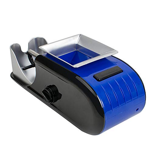 Denshine Máquina de Tabaco Electrica Automático Portátil Accesorios de Cigarrillos para Liar Entubar Cigarrillos Color Azul