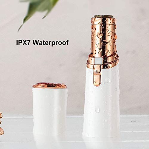 Depiladora de Vello Facial para Mujer, PJYU Afeitadora sin dolor para Mujer con Luz Led Incorporada Batería y Impermeable Depiladora Eléctrica Depiladora para Mujer Mini Recortadora