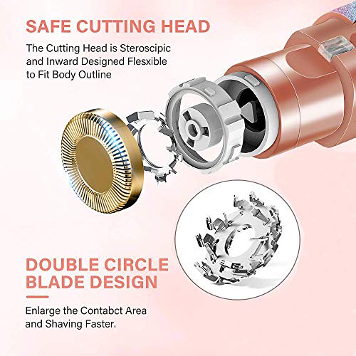 Depiladora facial y cejas para mujeres, 2 en 1, recargable, recortador y depiladora facial sin dolor para mujeres, labios, nariz, cuerpo, depiladora facial para mujeres