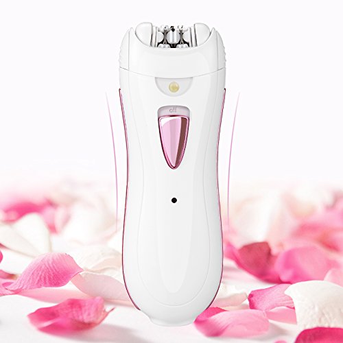 Depiladoras mujer para Depiladora Femeninas Electrica Recortadora Bikini Afeitadora Depilador con LED Luz para Labio Cara Brazo Piernas Axila y Bikini Rasuradora Pinzas Depilar Recargable Inalámbrico