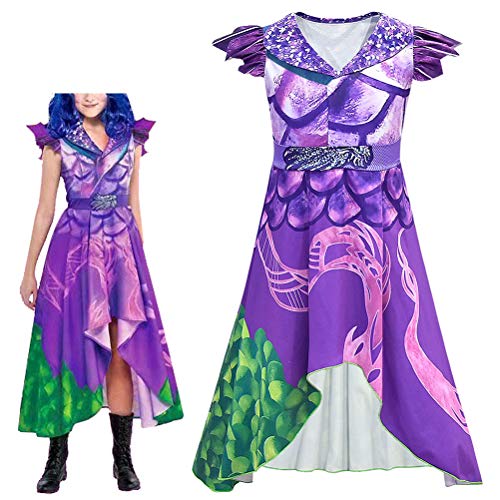 Descendientes 3 Veces Vestido de dragón para niñas Disfraces Conjuntos de Maquillaje Niños pequeños Onesies Disfraces de Fiesta de Halloween Horror Night