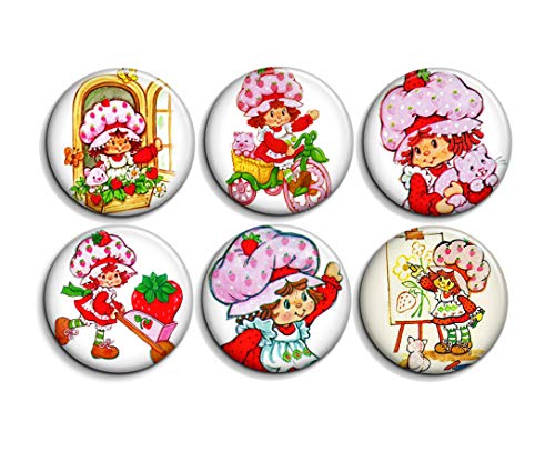 Desconocido Chapa, Clip o Iman 38mm - Tarta de Fresa Strawberry Shortcake (chapa de alfiler)