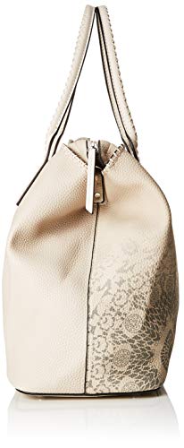 Desigual - Bag Double Gin_holbox Women, Shoppers y bolsos de hombro Mujer, Blanco (Rainy Day), 17x30.5x37 cm (B x H T)