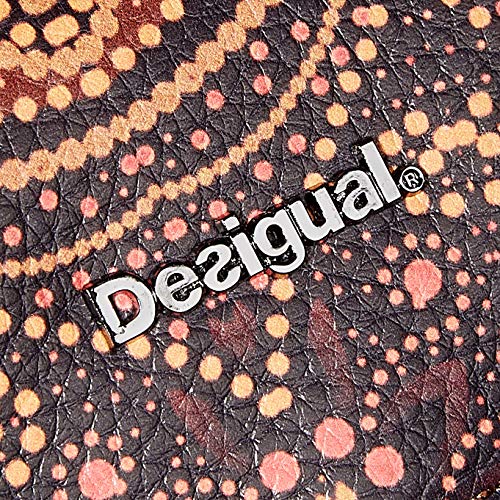 Desigual Bag Tekila Sunrise Loverty, Bolso Plegable para Mujer, Marrón (Cognac), 24 x 16 cm (B x H x T)